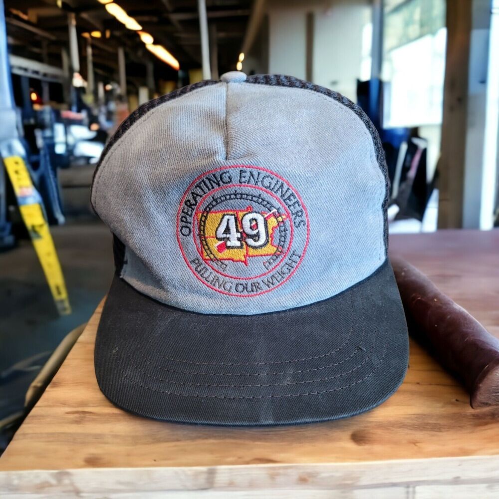 Operating Engineers Union Local 49 Hat Cap Black … - image 1
